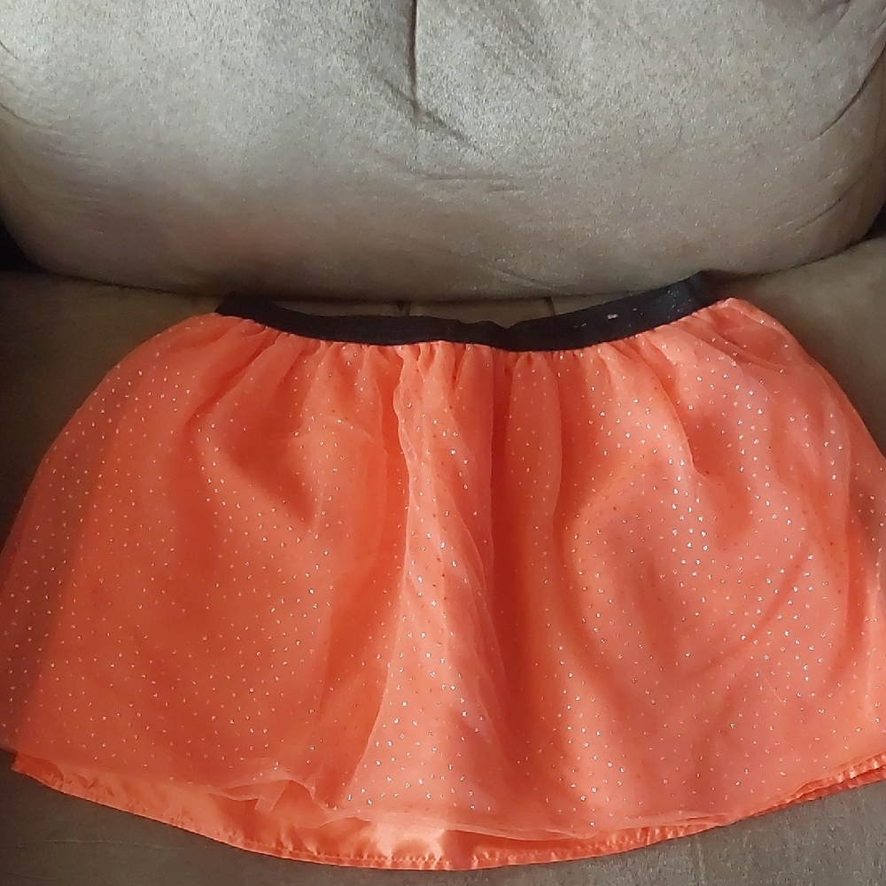 🍂Orange Polka Dot Girls Skirt